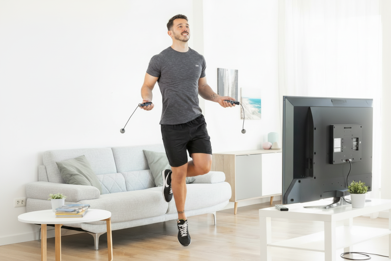 Corde à Sauter Sans Fil VitalMove™ – Cardio Intense, Minceur & Entraînement Silencieux